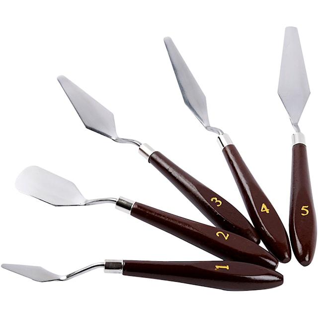 Produktbilde 3 for Malekniver, L: 17-23 cm, B: 1,5-2,5 cm, 5 stk./ 1 pk.