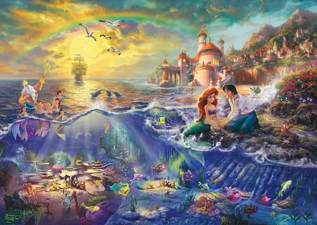 Produktbilde 2 for Disney The Little Mermaid Ariel Thomas Kinkade Puslespill 1000 brikker Schmidt