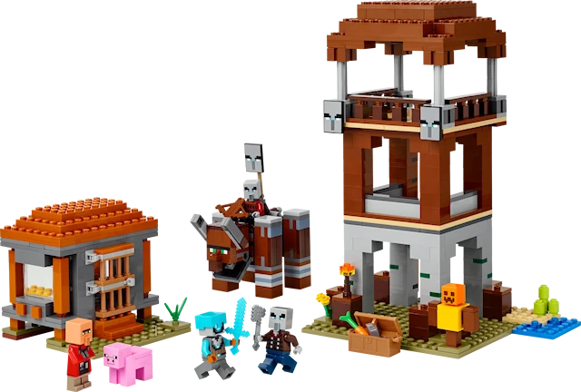 Produktbild 2 för Plundrarvakttorn och vildtjur LEGO® Minecraft (21278)