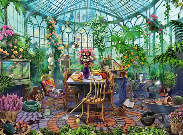 Tuotekuva 2 - Greenhouse Mornings Palapelit 500 palaa, Ravensburger