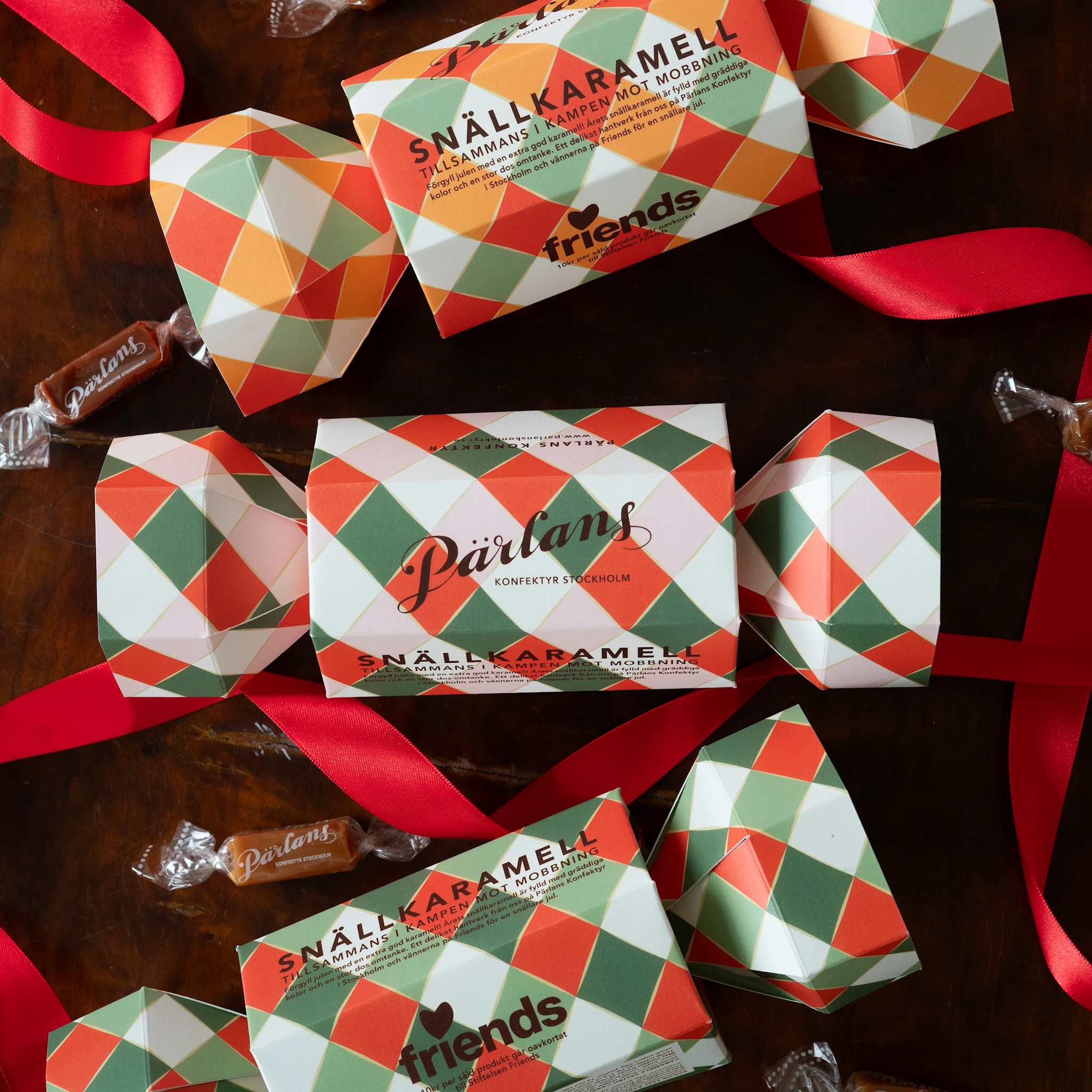 Produktbild för Snällkaramell,  10 kolabitar 100 g Pärlans Konfektyr