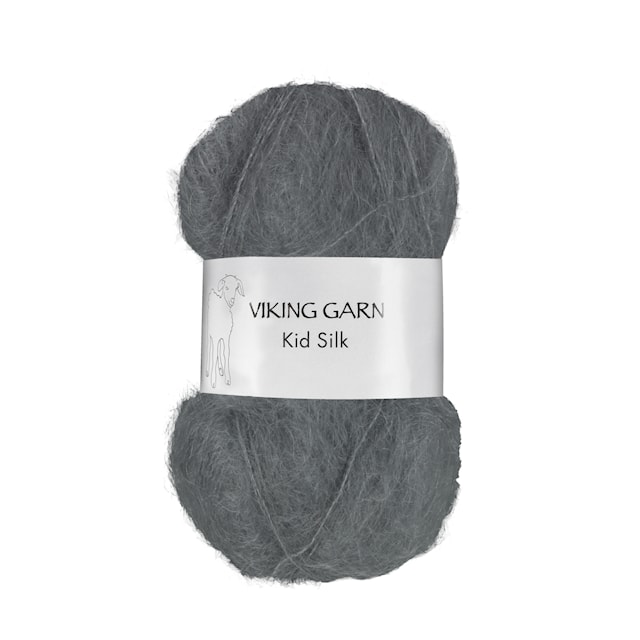 Kid/Silk Garn 25 g Mörkgrå 315 Viking Garn