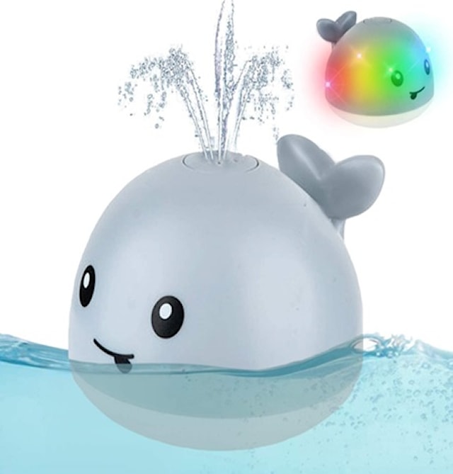 Vattensprutande Val med Ljus Carlo Baby