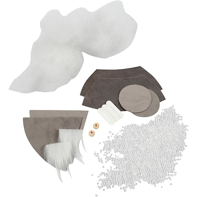 Produktbilde 3 for Mini DIY Kit, Nesenisser, H: 12 cm, grå, 1 pk.