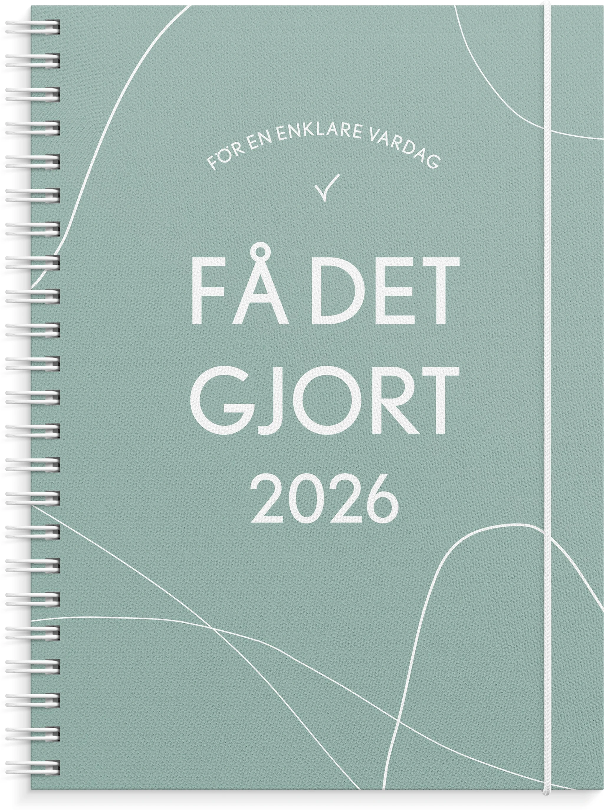 Produktbild för Kalender 2026 A5 Få det gjort Grön Burde