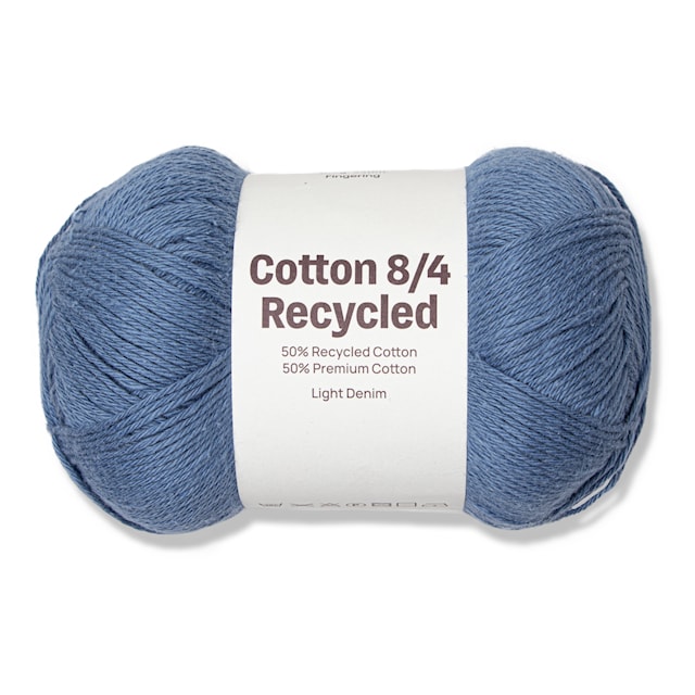 Cotton 8/4 Garn 100 g Recycled Light Denim  A130 Adlibris