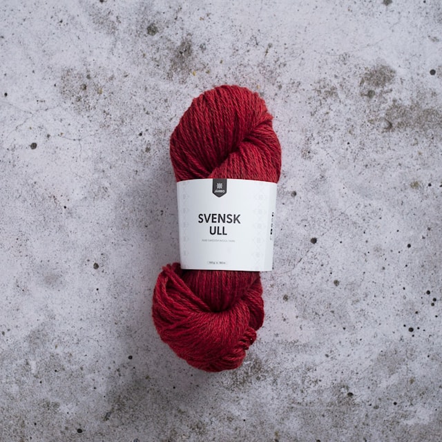 Svensk Ull 3 tr 100 g Falu Red Järbo
