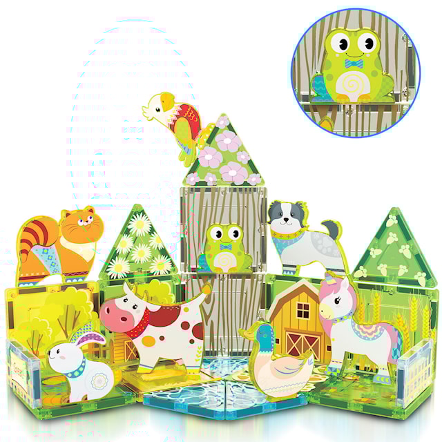 Tuotekuva 2 - Maatila 26 osan magneettisetti Picasso Tiles