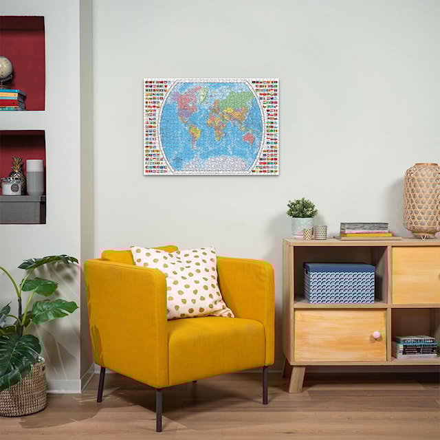 Produktbild 4 för Pussel Political World Map 1000 bitar, Ravensburger