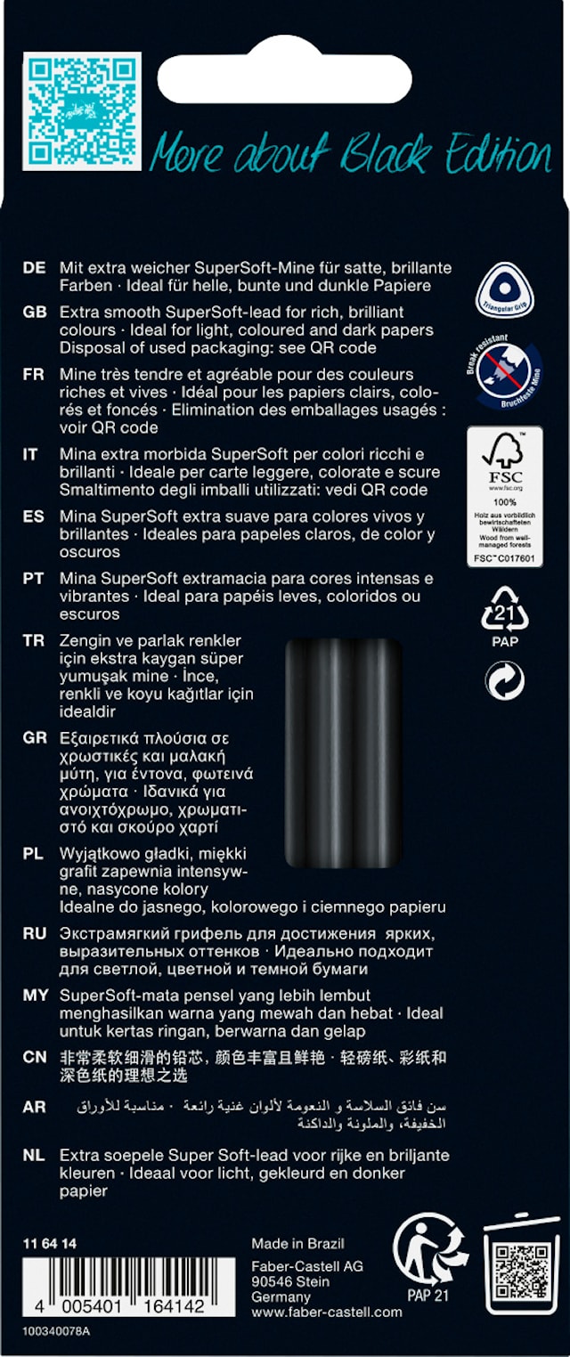 Tuotekuva 9 - Black Edition ihonsävyiset värikynät 12 kpl, Faber-Castell