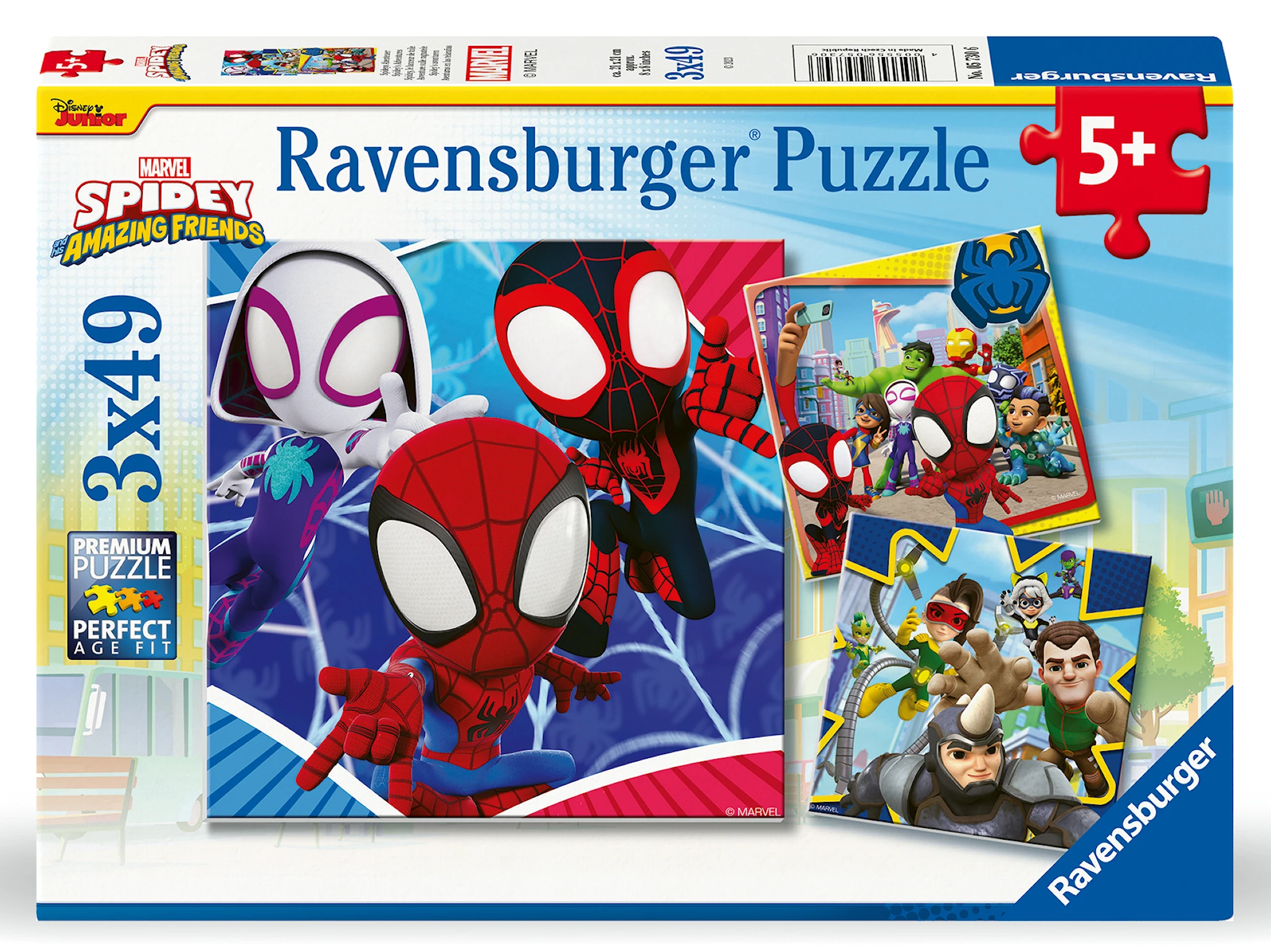Produktbild för Pussel Spidey's Adventures 3x49 bitar, Ravensburger