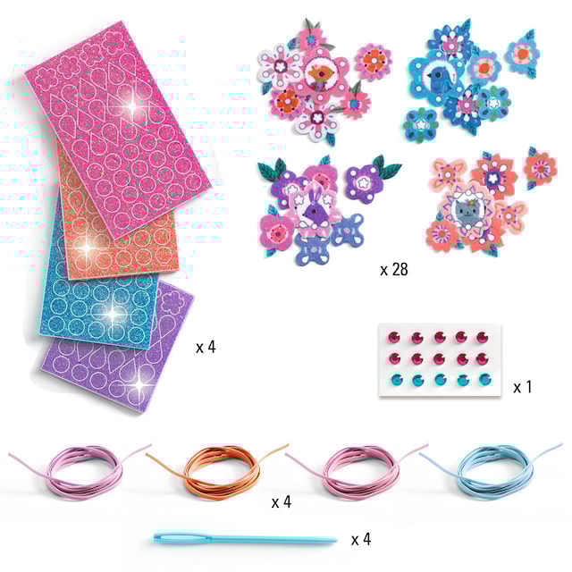 Produktbild 5 för DIY-Kit Glittrande Armband 4 st Djeco