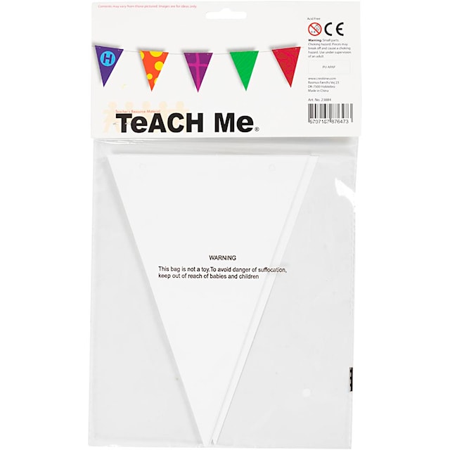 Tuotekuva 5 - Viiri, Kork. 20 cm, Lev: 14,5 cm, 300 g, valkoinen, 10 kpl/ 1 pkt