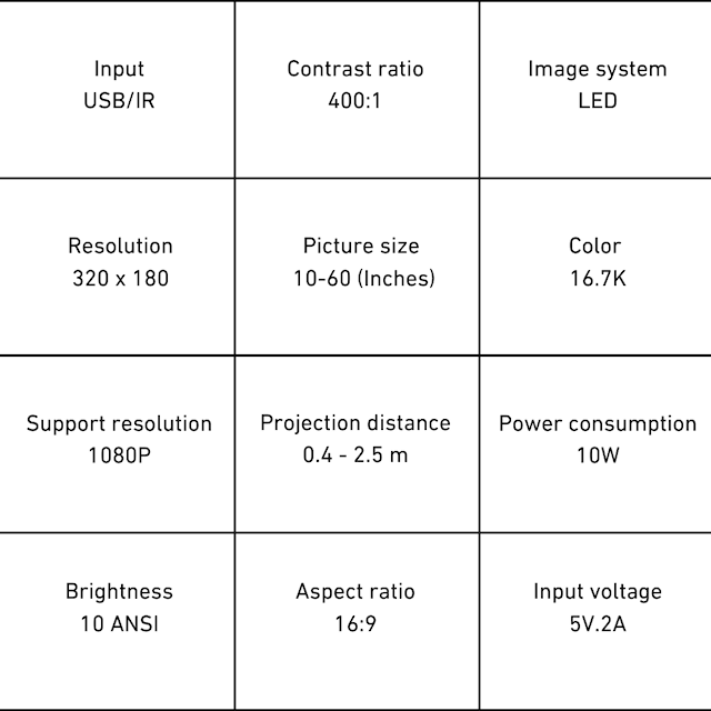 Produktbilde 5 for Mikamax Picco miniprojector Iphone/Android