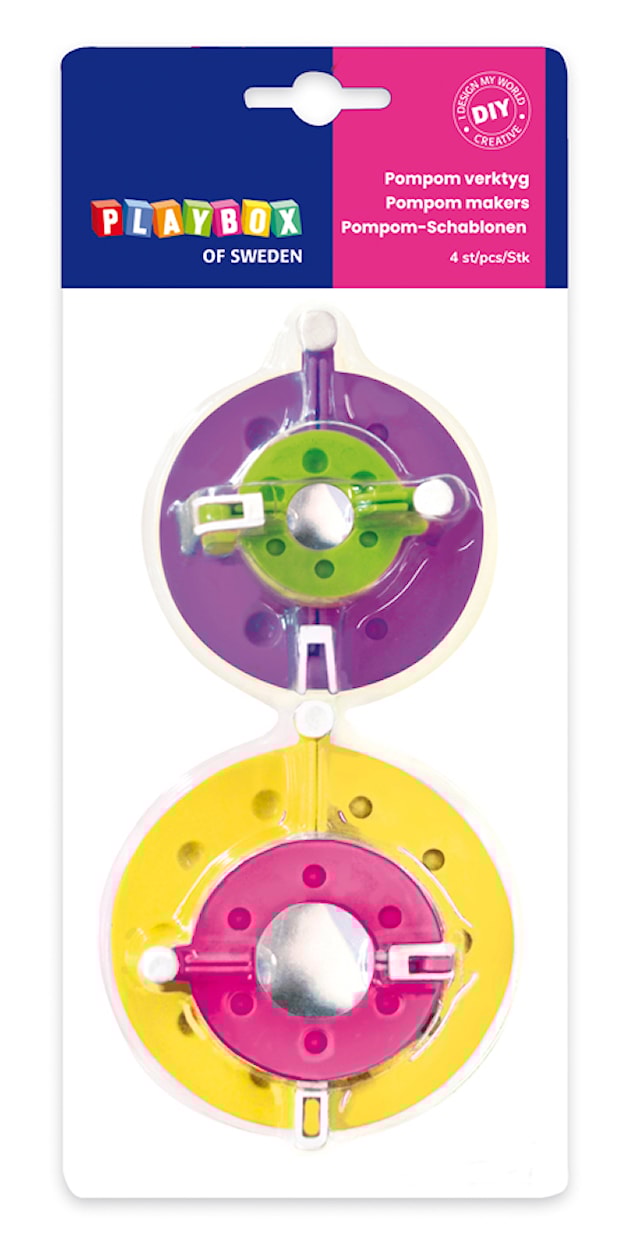Pompom verktyg 4-pack Playbox