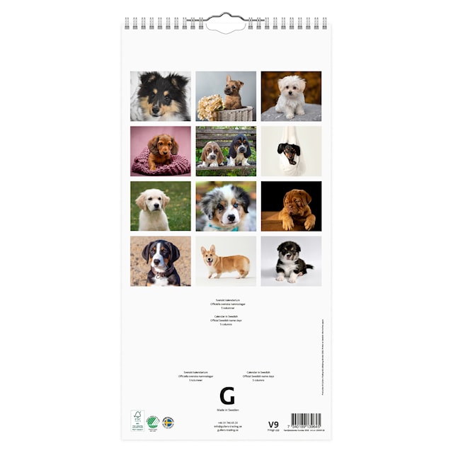 Produktbild 3 för Familjekalender Hundar 2026