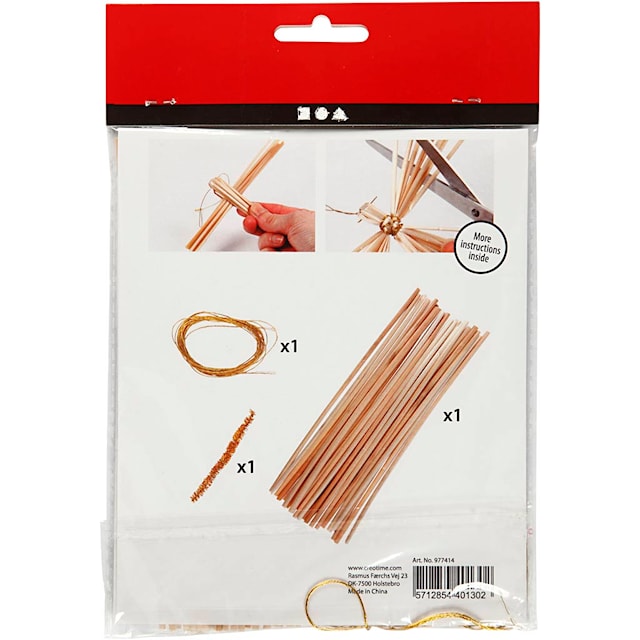 Produktbild 3 för Pyssla Ängel i halm 8 cm 2-pack Creativ Company