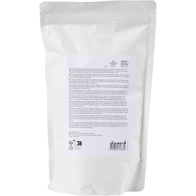 Produktbilde 2 for Soyavoks, Veke til lys i lysestaker, creme, 500 g/ 1 pk.