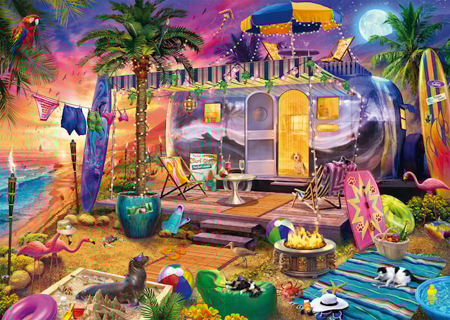 Tuotekuva 2 - Palapeli A mobile home by the beach 1000 palaa Schmidt