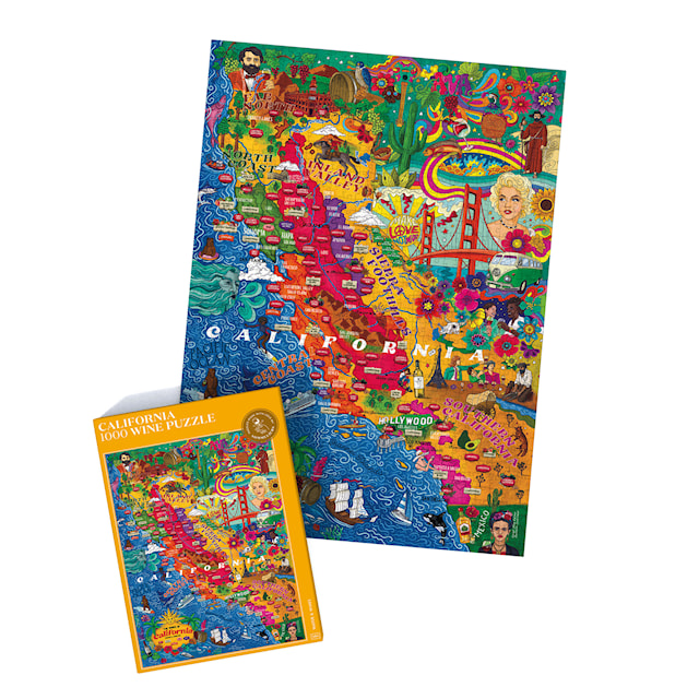 Produktbild 3 för Vinpussel - Kalifornien 1000 bitar, Water and Wines