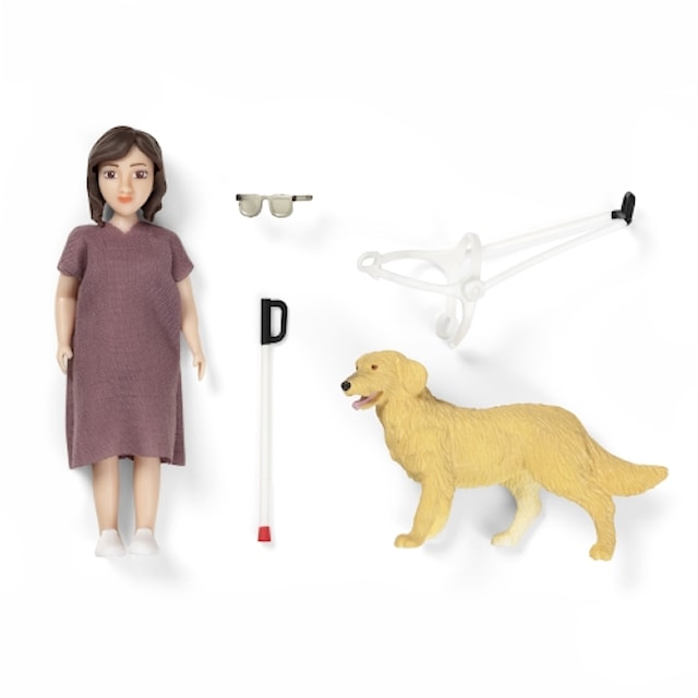 Produktbild 2 för Docka med Blindkäpp och Hund, Lundby