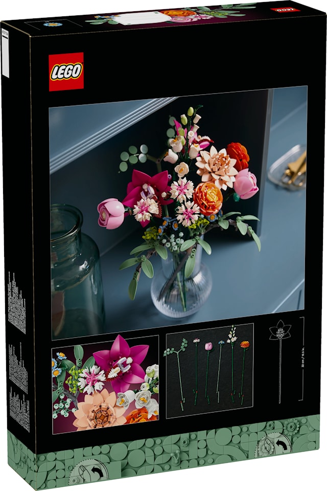 Produktbilde 3 for Vakker bukett med rosa blomster LEGO® Botanicals (10342)