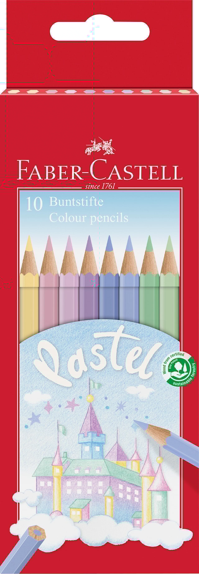 Produktbild 1 för Färgpennor Pastellfärger 10-pack Faber Castell