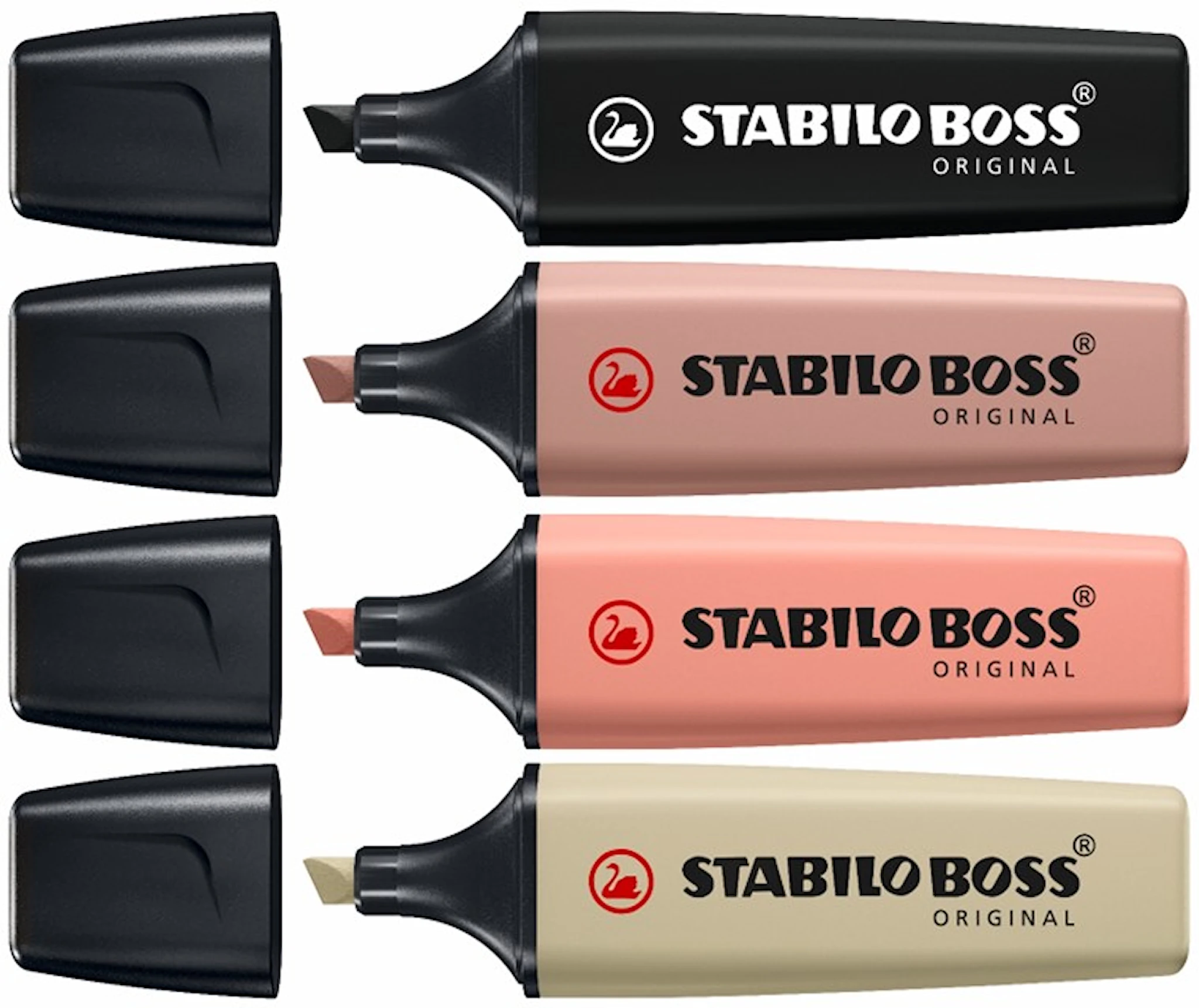 Produktbild för Överstrykningspenna Nature 4-Pack STABILO BOSS