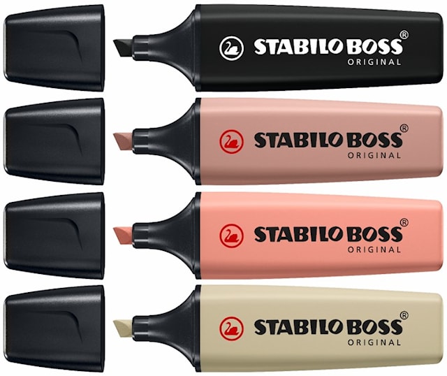 Produktbild 1 för Överstrykningspenna Nature 4-Pack STABILO BOSS