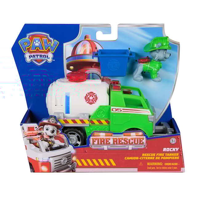 Tuotekuva 2 - Paw Patrol Paloauto ja Pelastusauto Rocky-hahmolla