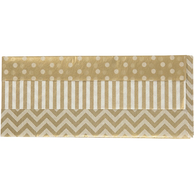 Tuotekuva 3 - Silkkipaperi, arkki 50x70 cm, 17 g, kulta, 6 ark/ 1 pkt