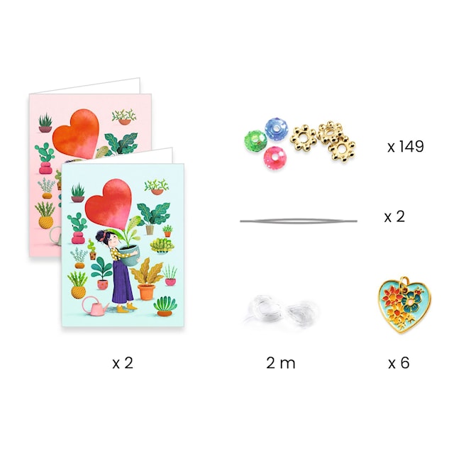 Produktbild 1 för Pärlset Armband Hjärtan Djeco