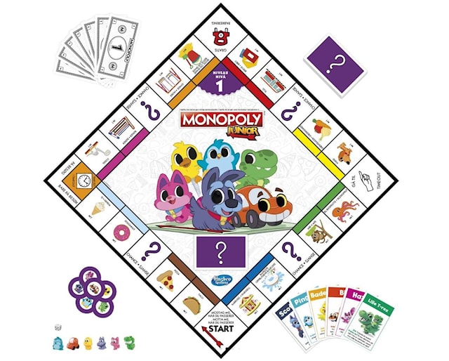Produktbilde 2 for Monopol Junior 2-i-1 Hasbro (NO/DK)