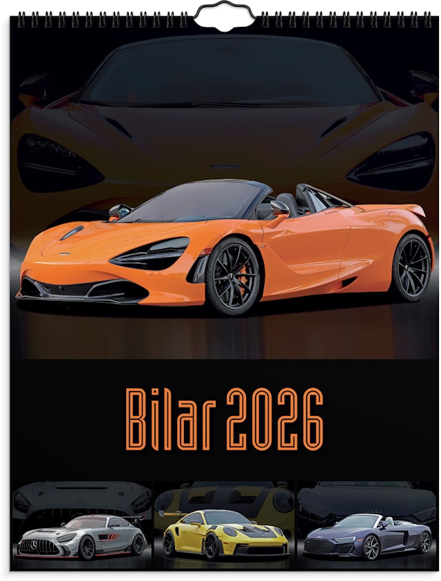 Produktbild 1 för Väggkalender 2026 Bilar 295x390 mm Burde