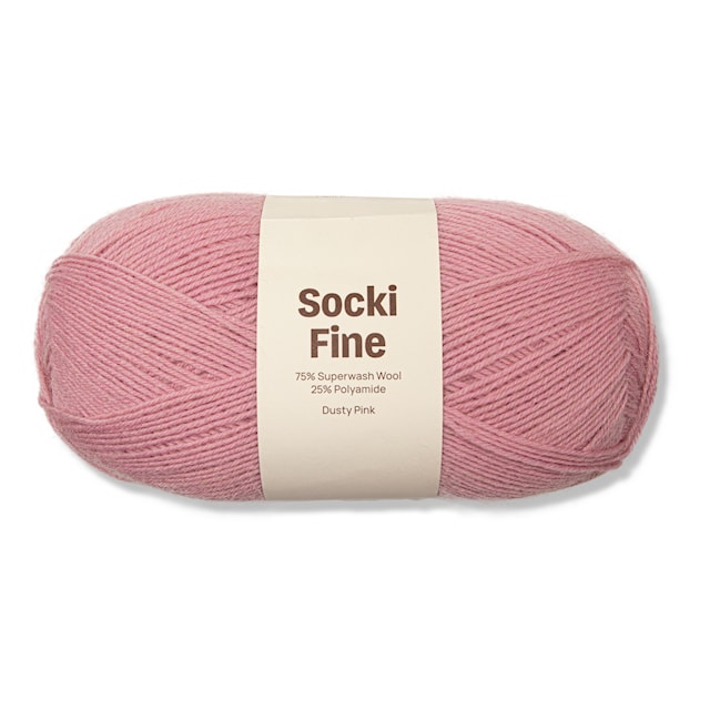 Socki Fine 100 g Dusty Pink A040 Adlibris