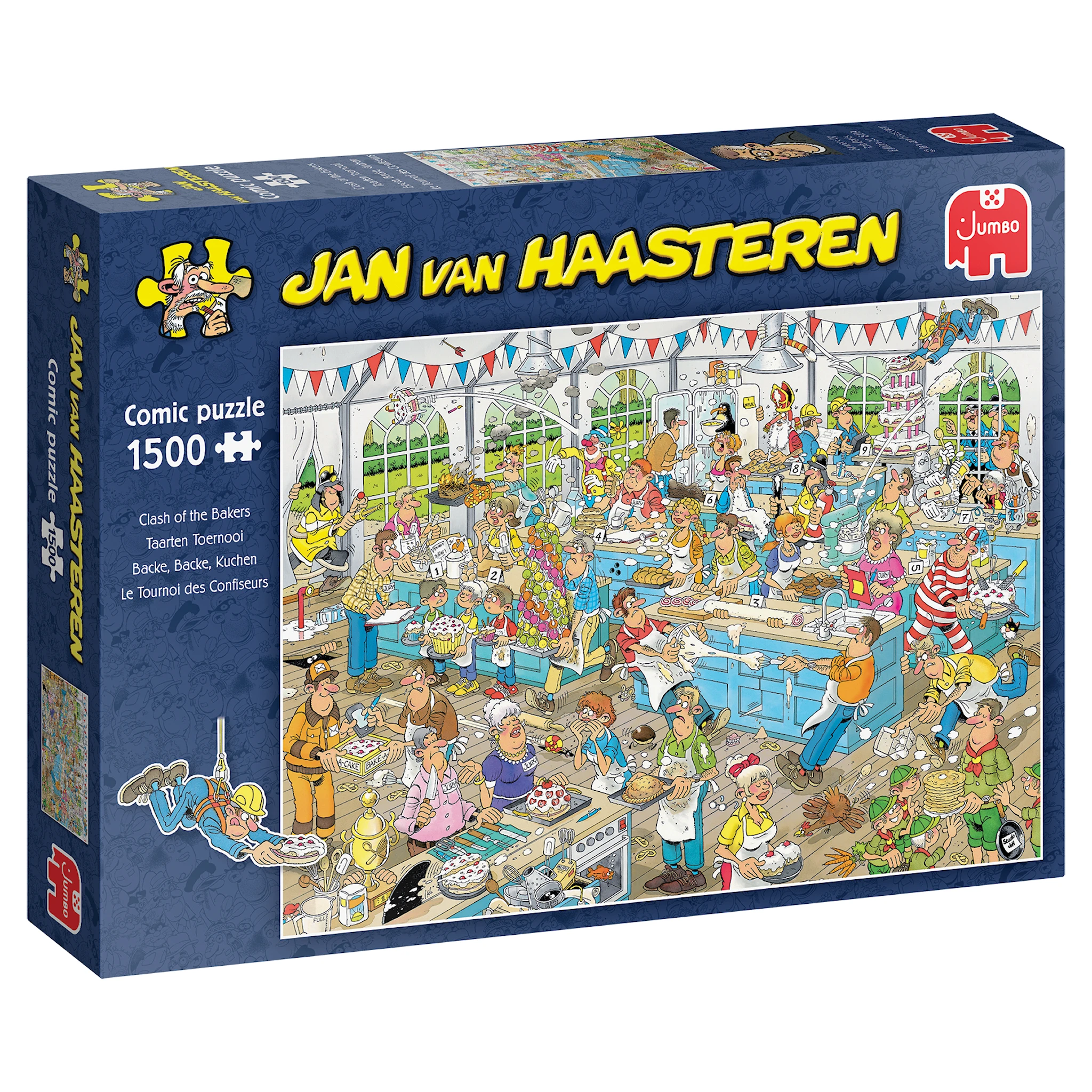 Produktbild för Jan Van Haasteren The Clash of the Bakers Pussel 1500 bitar