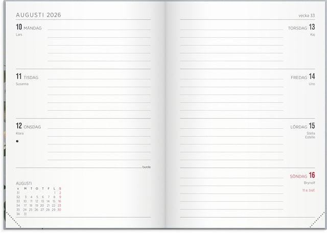 Produktbilde 2 for Kalender 2026 A6 Senator Flora Burde