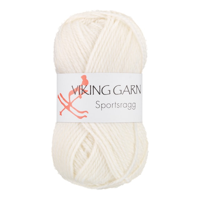 Sportsragg Garn Ullmix 50 g Vit 500 Viking Garn