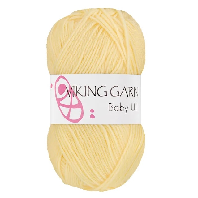 Baby Ull 50 g Gul 342 Viking Garn