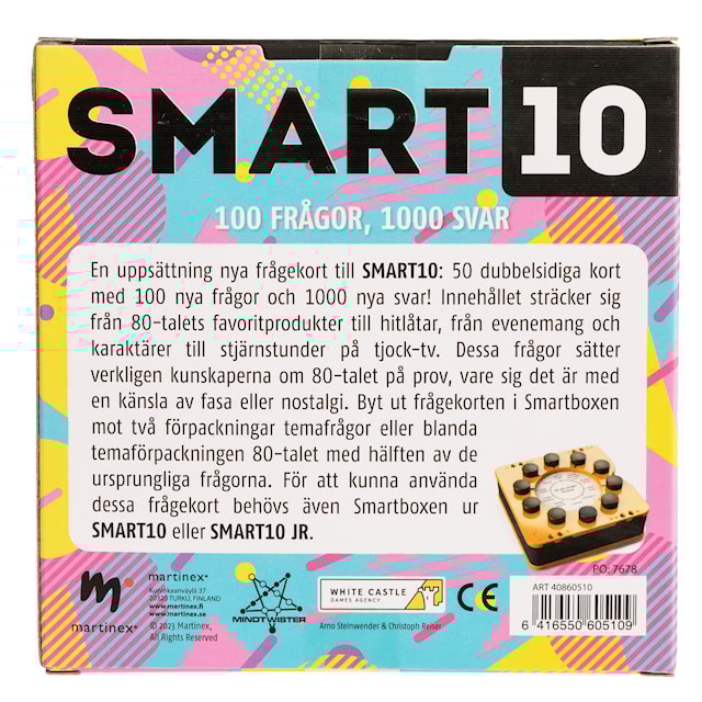 Produktbild 2 för SMART10 Frågekort, 80-talet (SE)