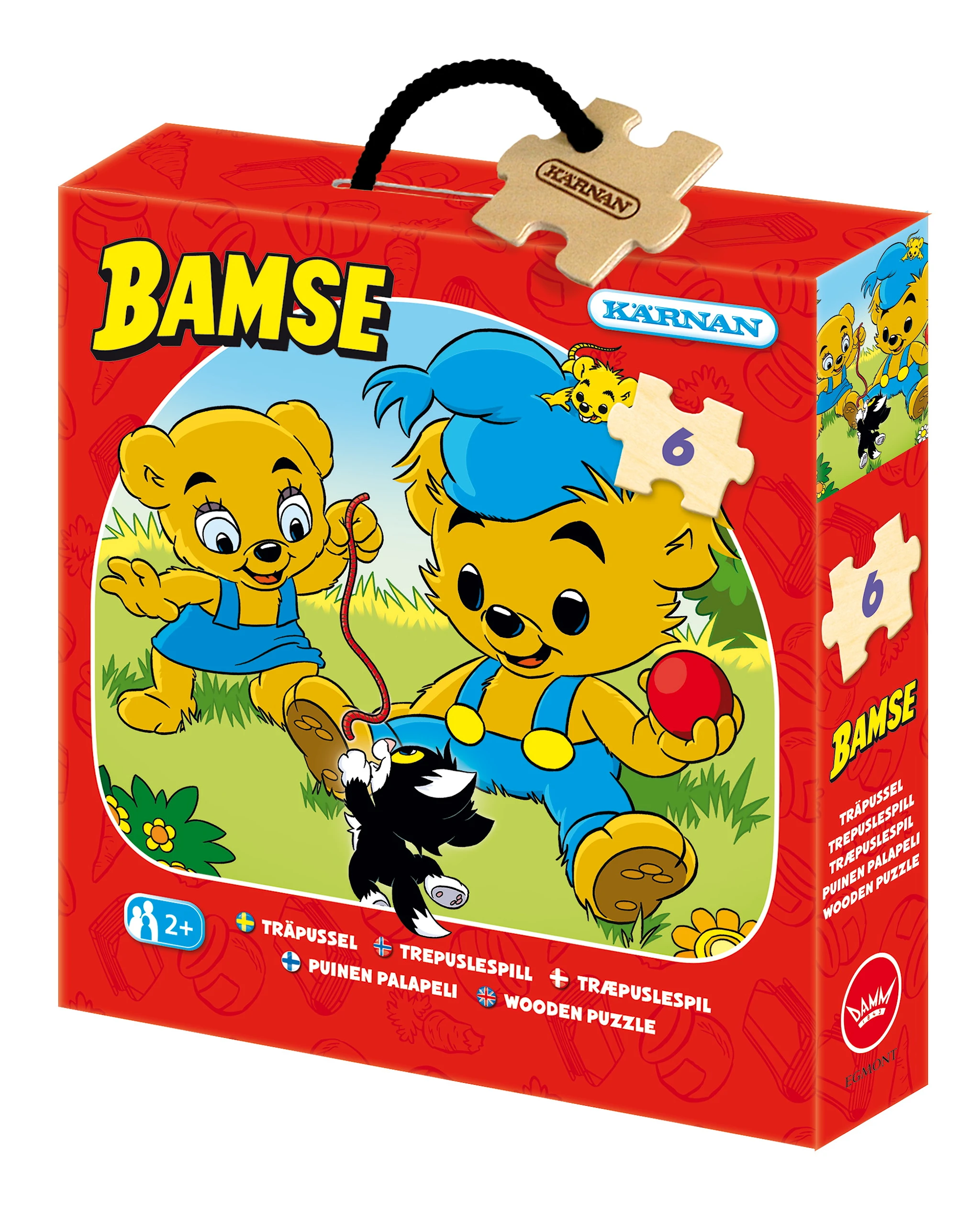 Produktbilde for Trepuslespill Bamse 6 brikker, Kärnan