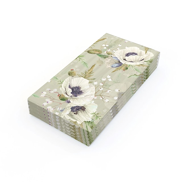 Produktbilde 2 for Buffetservietter 16p Blomster hvite Ivars i Lanna