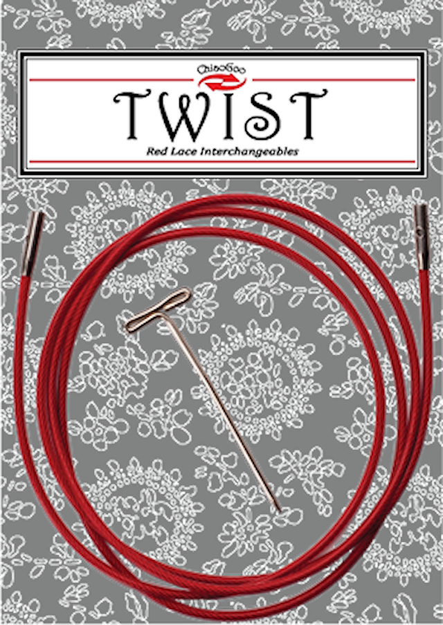 TWIST Red vaihtokaapelit  75 cm/Small [S] ChiaoGoo