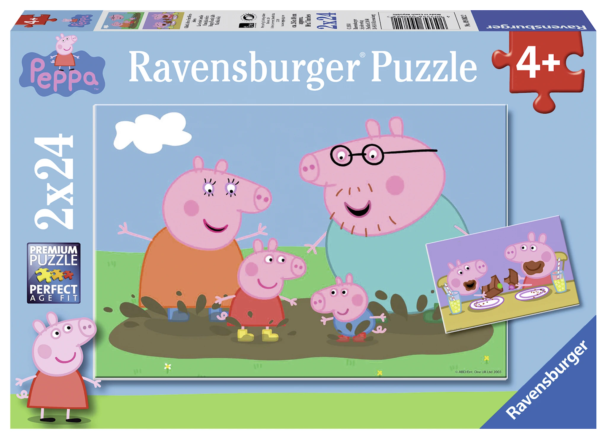 Produktbilde for Peppa Gris, Puslespill, 2x24 brikker, Ravensburger