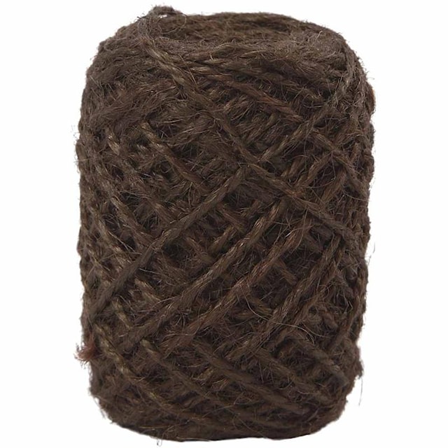 Tuotekuva 1 - Luonnonhamppunaru, paksuus 1-2 mm, 30 m, tummanruskea