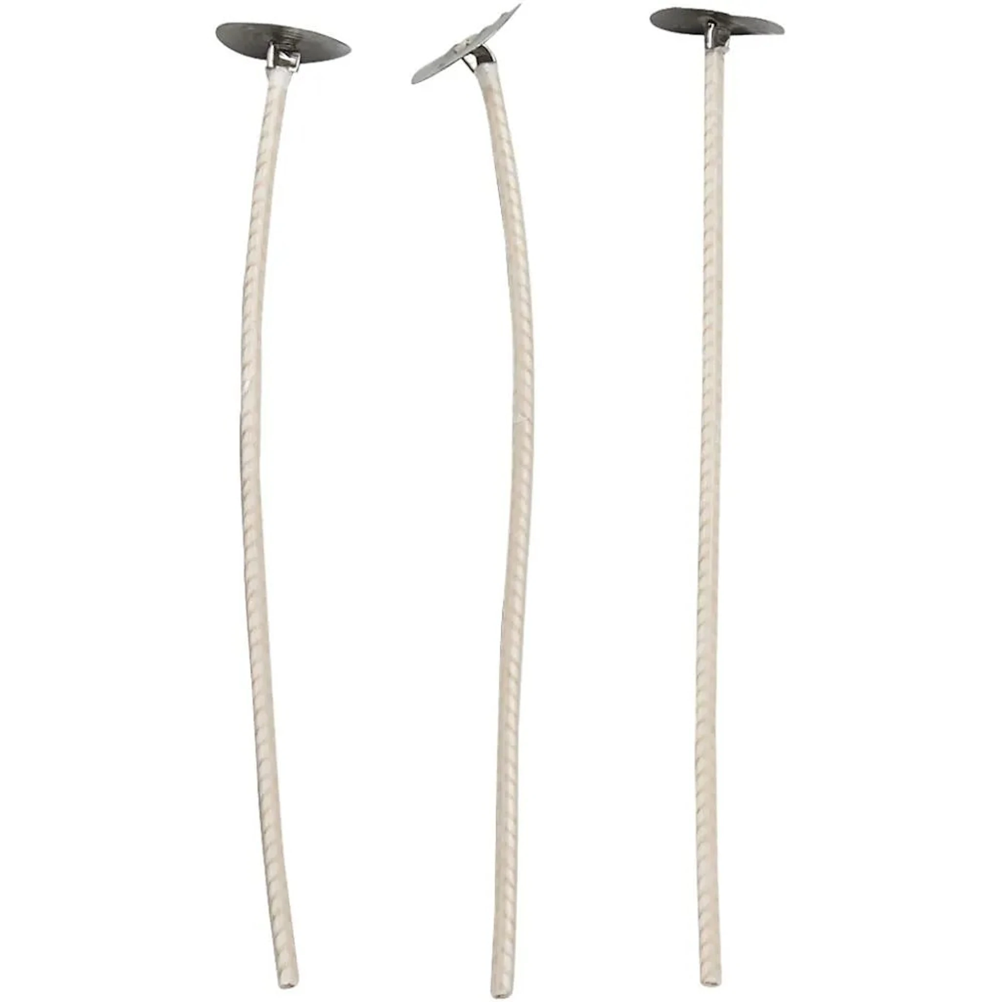 Produktbilde for Veker for lys i beholder, Egnet for beholdere med diameter 20-65 mm, L: 10 cm, tykkelse 2 mm, 50 stk./ 1 pk.