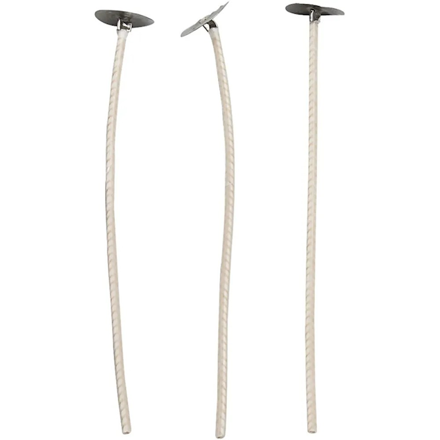 Produktbilde 1 for Veker for lys i beholder, Egnet for beholdere med diameter 20-65 mm, L: 10 cm, tykkelse 2 mm, 50 stk./ 1 pk.