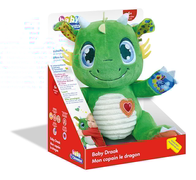 Produktbild 2 för Clementoni Baby Dragon Interaktivt Gosedjur (SE+FI)