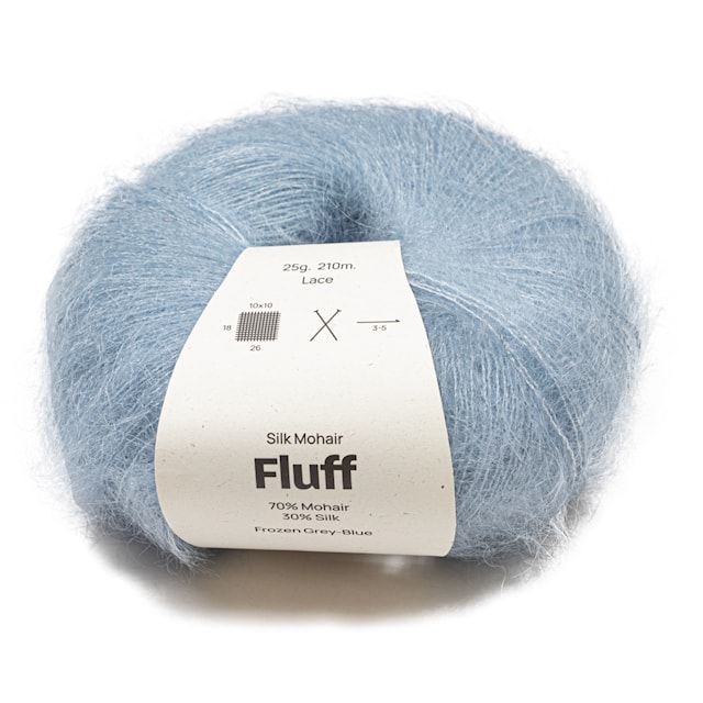 Silkki-Mohair Fluff 25 gr Frozen grey/blue A812 Adlibris