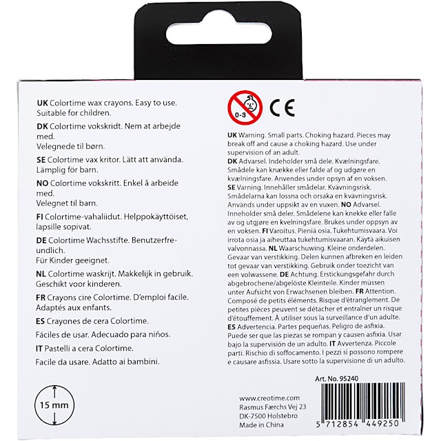 Produktbilde 4 for Vokskritt, L: 10 cm, dia. 15 mm, skin colours, 8 stk./ 1 pk.